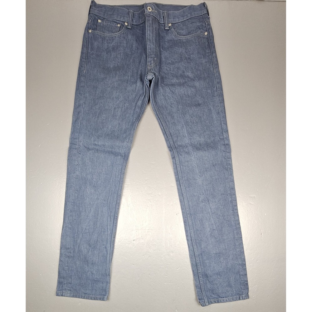 Levis 511 Button Fly Denim Jeans Mens 36x34. Vintage Batwing Blue Gray‎ Wash
